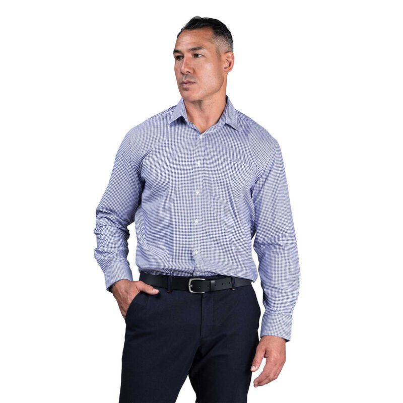 Rembrandt Sinatra Purple & Navy Check Shirt image number 0